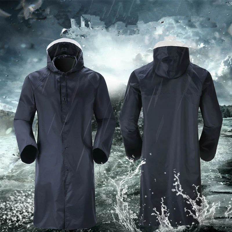 Adult Unisex Raincoat Waterproof Hooded Jacket detail view