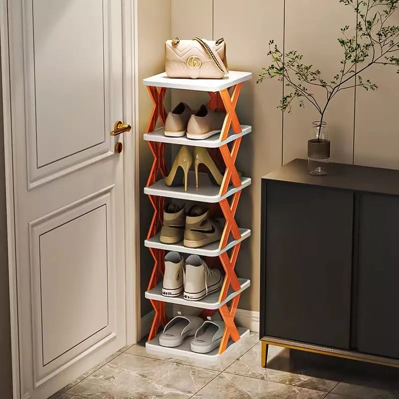 6 layer Simple Shoe Rack Plastic Simple Shelf (Free Delivery) detail view